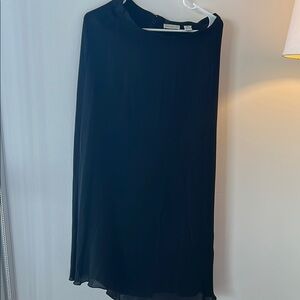 Ann Taylor Black Asymmetrical Midi Skirt